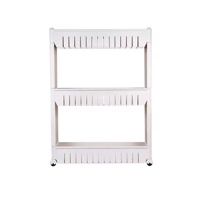 Multipurpose 3 Layer Slim Side Space Saving Storage Organizer Rack Shelf by Your Brand