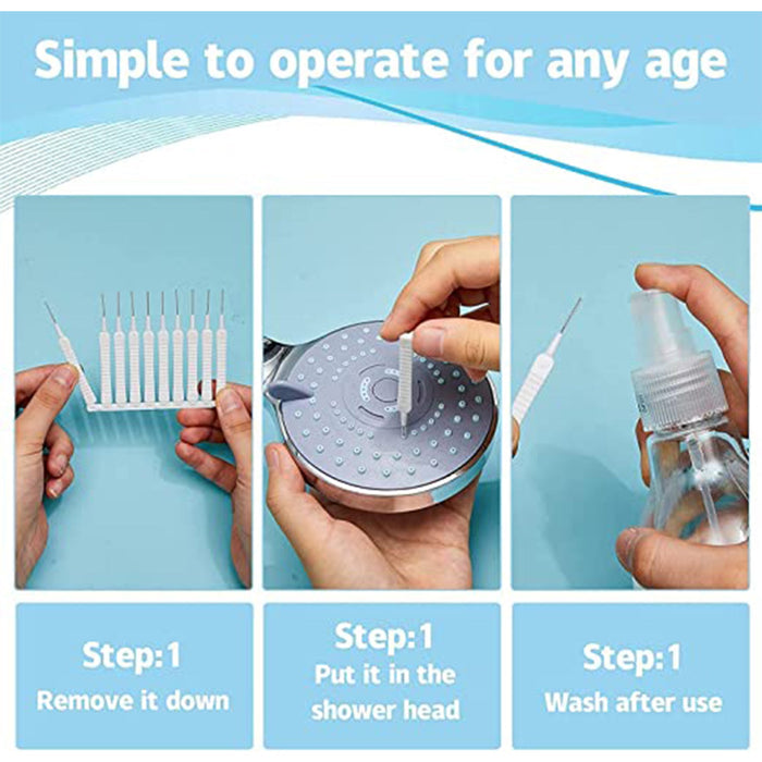 10-Piece Multifunctional Reusable Anti-Clog Shower Nozzle Brush by Your Brand