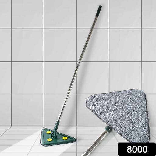 2-in-1 Extendable Triangle Mop – 360° Rotating Telescopic Mop (1 Pc) by Your Brand