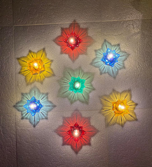 Dropdash 3D Water Senser Multicolor Diwali Diyas For Decor & Rangoli (**pack of 12**) - Uncategorized Home Decor