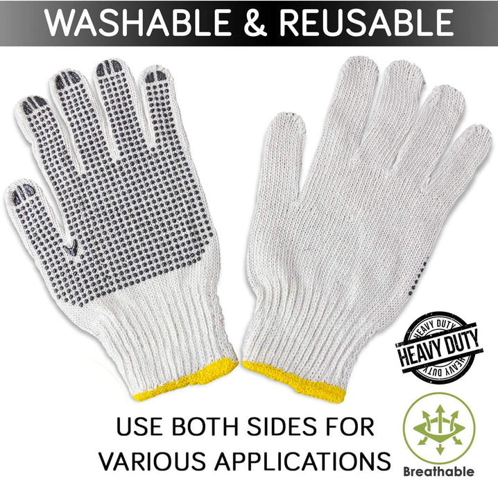 Unisex Knitted / Sewing Cotton Plain Hand Gloves Raw White by Your Brand