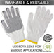Unisex Knitted / Sewing Cotton Plain Hand Gloves Raw White by Your Brand