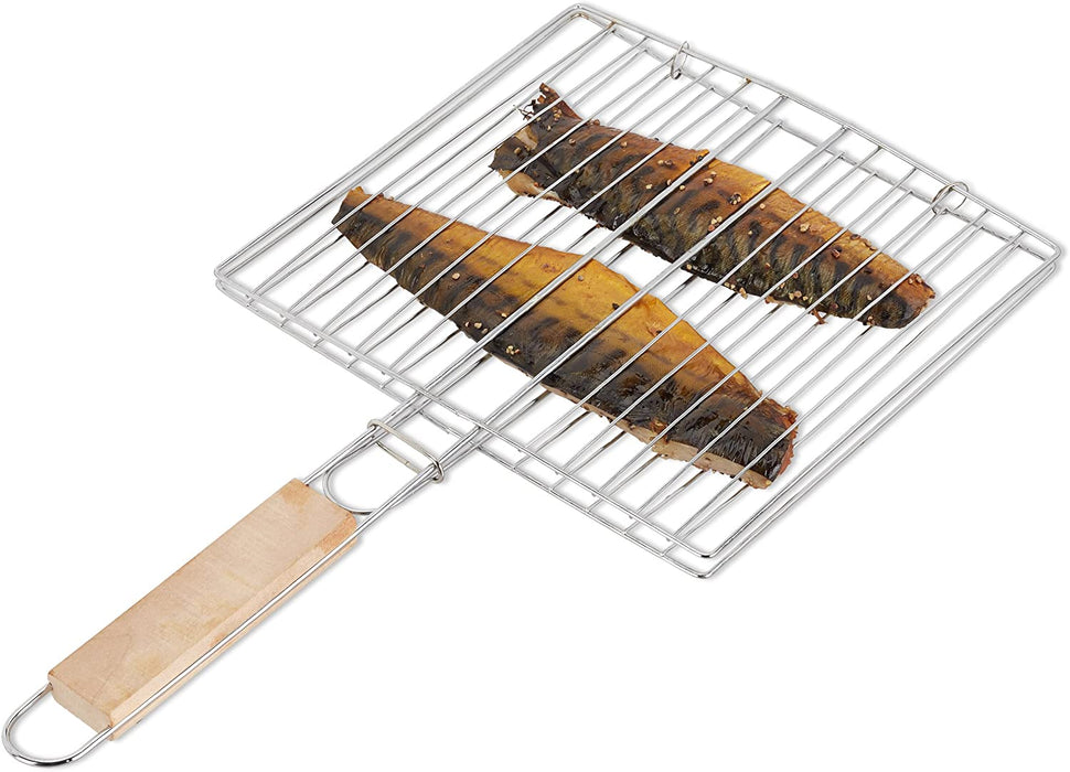 Kitchen Square Roaster Grill Barbecue Grill with Wooden Handle by Your Brand
