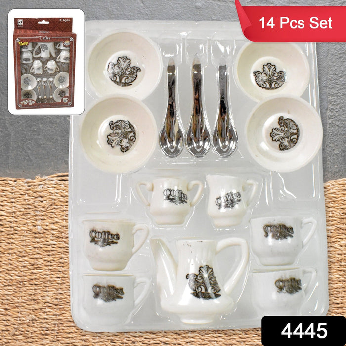 Tickles Tea toy Set | Coffee Kitchen Plastic Set (14 Pcs / Mix Size & Design) by Your Brand
