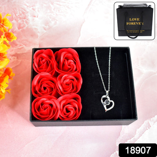 Rose Flower Gift Box, Handmade Eternal Rose I Love You Necklace, Valentine's Day by Your Brand