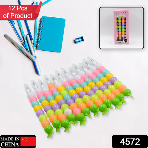 Pearls Pen Set – Multicolor Non-Sharpening Moti Gel Pens for Kids (12 Pc Set) by Your Brand