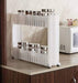 Multipurpose 2 Layer Slim Side Space Saving Storage Organizer Rack Shelf by Your Brand