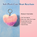 Soft Plush Cute Heart Keychain - 1 Pc by Your Brand
