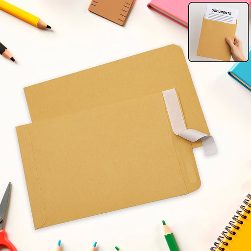 Brown Kraft Envelope for Invitations & Office Use (Mix Size / 1 Pc) by Your Brand