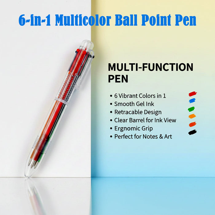 6-in-1 Multicolor Ball Point Pen by Your Brand
