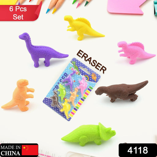 Dinosaur Shaped Erasers, 3D Puzzle Erasers (6 Pcs Set) by Your Brand