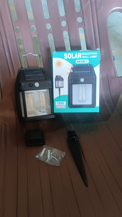 18W Solar Wall Double Lights / Lamp with 2 Modes & Motion Sensor (1 Pc) by Your Brand