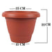 Garden Heavy Plastic Planter Pot / Gamla (Brown, Pack of 1) by Your Brand