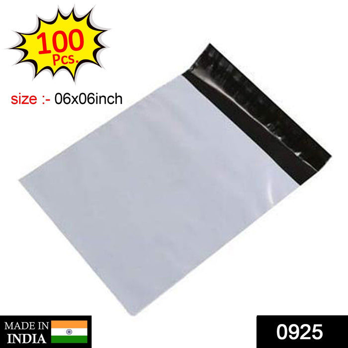 Tamper Proof Courier Bags (06X06 inch) Pack of 100Pcs by Your Brand