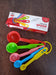 Set of 5 plastic measuring spoons