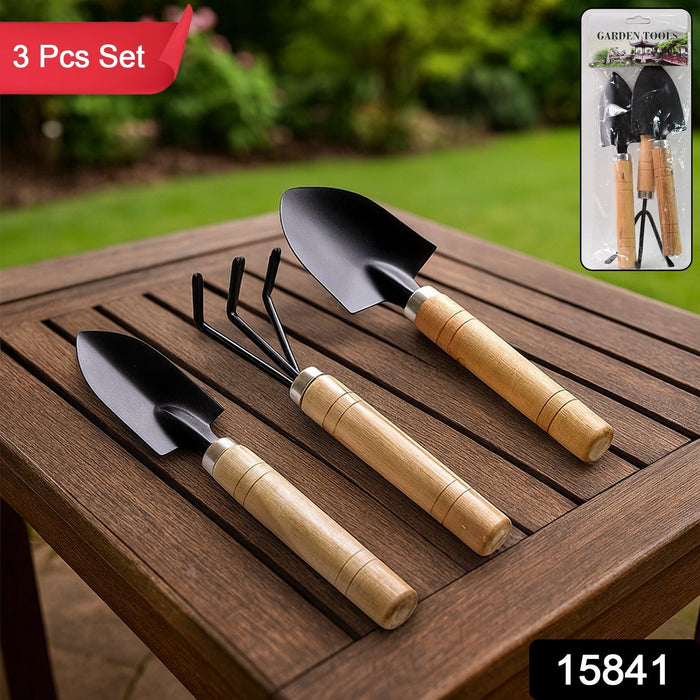 Garden Tool Kit Durable Hand Tools Set with Wooden Handle (3 Pc) by Your Brand