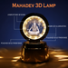 Mahadev 3D Crystal Ball Night Light (1 Pc) by Your Brand