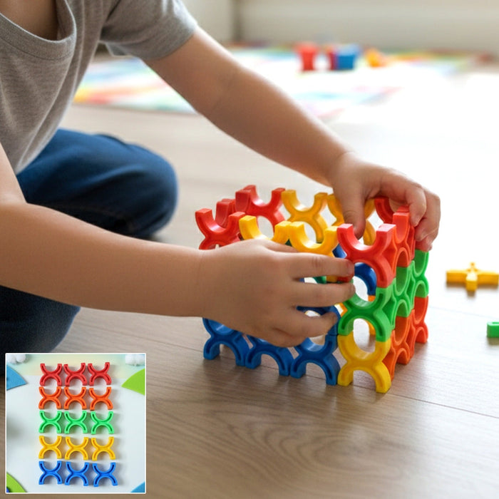 Balanced Block Colorful Interlocking Stacking Toy (1 Set) by Your Brand