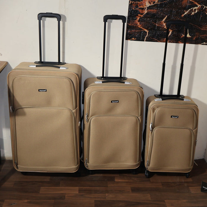 3 In 1 Soft side Trolley Luggage Set 3 Piece by Your Brand