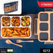 Four-section lunch box with lid