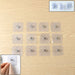 transparent self adhesive wall hook set 12 pc for home