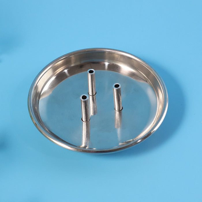 Stainless Steel Lotus Agarbatti Stand with Triple Stick Holder (1 Pc) by Your Brand
