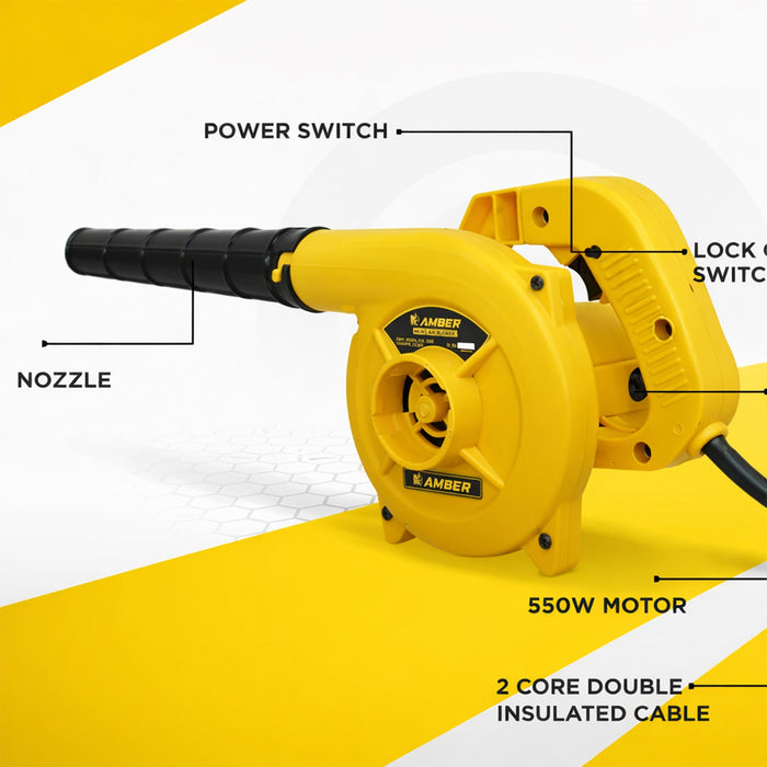 Amber High Power Electric Dust Cleaning Air Blower (1 Pc, 550W) by Your Brand