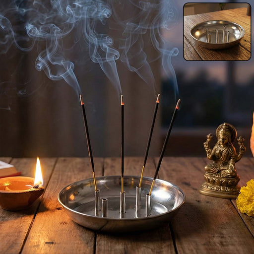Stainless Steel Lotus Agarbatti Stand SIA-5 (1 Pc) by Your Brand