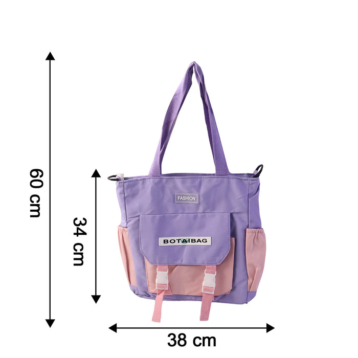 Trendy Multi-Pocket Shoulder Tote Sling Bag for Women & Girls (1 Pc) by Your Brand
