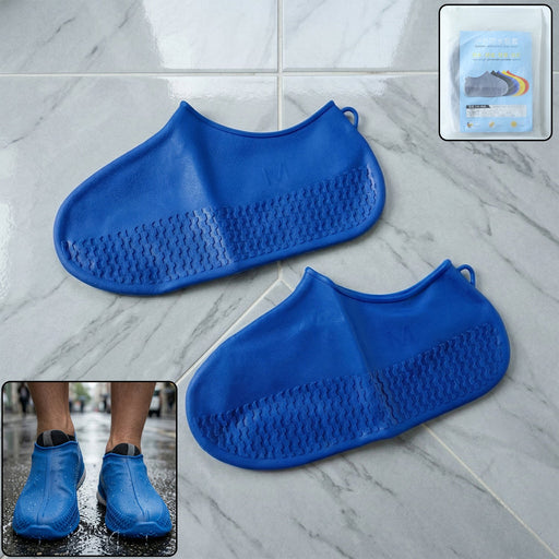 Waterproof Silicone Shoe Cover Blue Color (1 Pair, Medium Size) by Your Brand