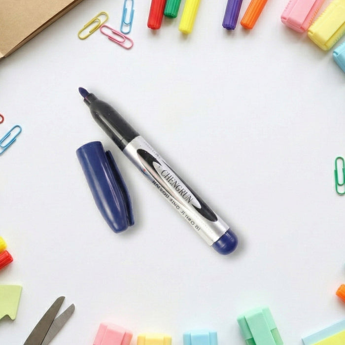 Premium Permanent Blue Marker Pen (1 Pc) by Your Brand