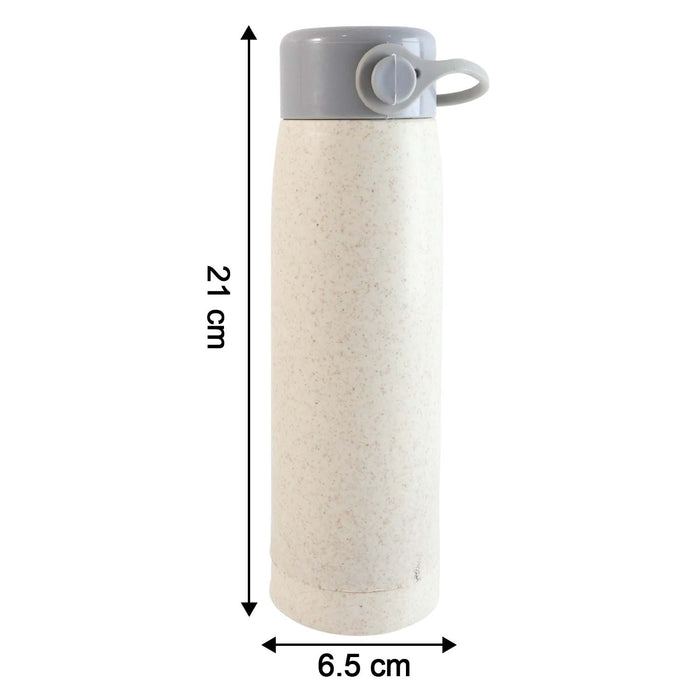 Creative Wheat Glass Water Bottle with Phone Holder (380ml)