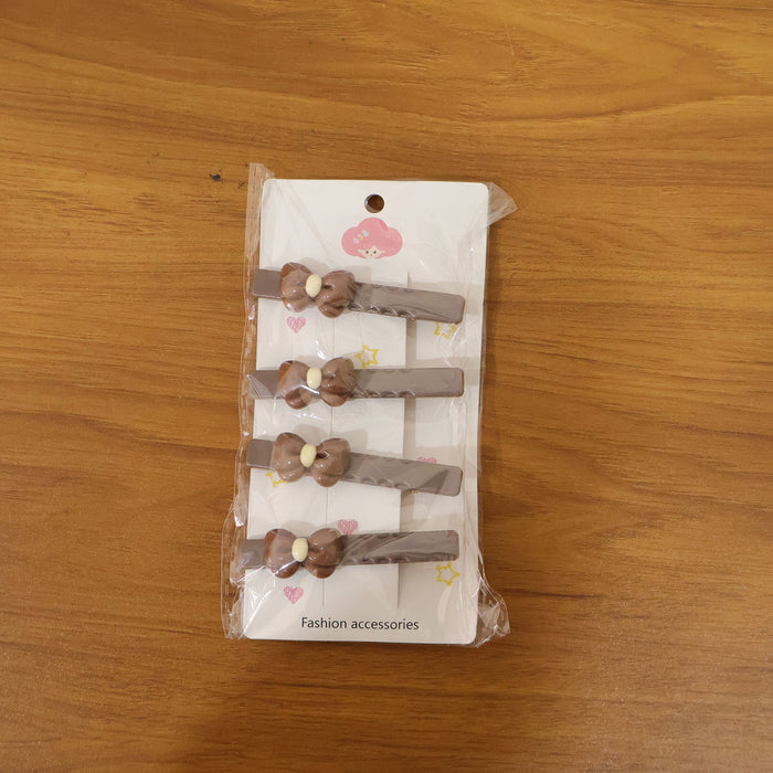 Modern bow hair clip pack