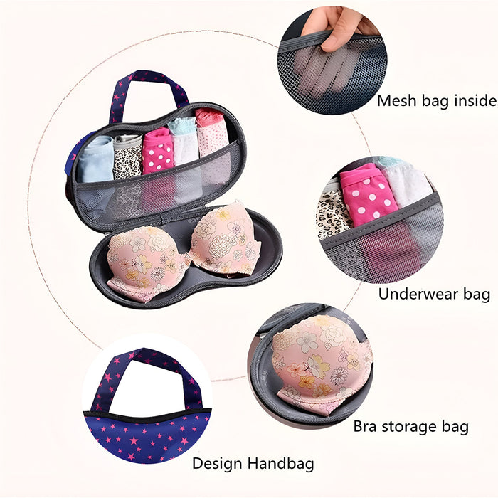 Premium Hard-Shell Bra & Lingerie Storage Travel Case (1 Pc) by Your Brand