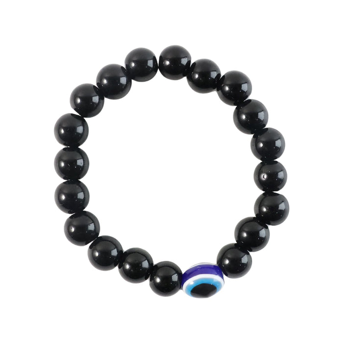 Elegant Dual-Tone Crystal Beaded Stretch Bracelet (1 Pc) by Your Brand