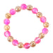Elegant Dual-Tone Crystal Beaded Stretch Bracelet (1 Pc) by Your Brand