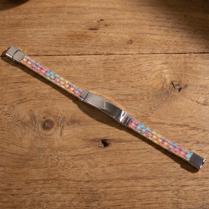 Premium Fancy Wrist Bracelet with Multicolor Woven Design (1 Pc / Mix Design Belt) by Your Brand