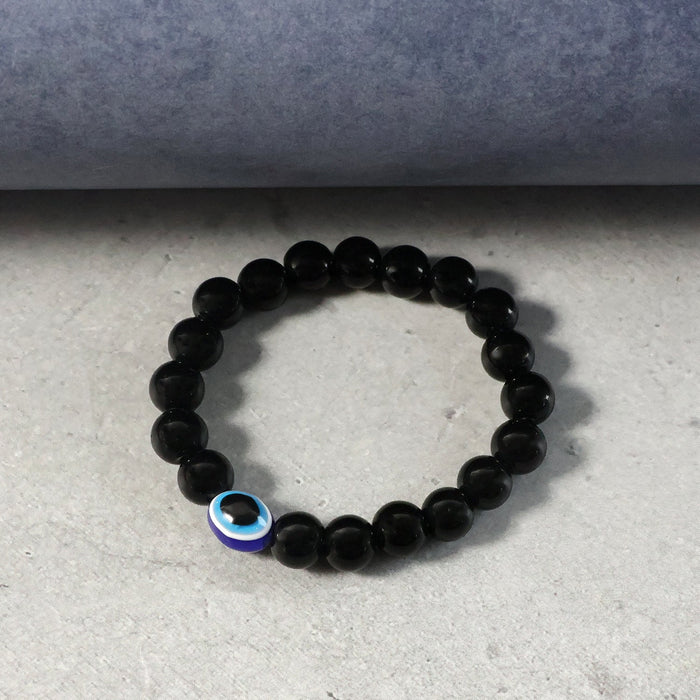 Elegant Dual-Tone Crystal Beaded Stretch Bracelet (1 Pc) by Your Brand