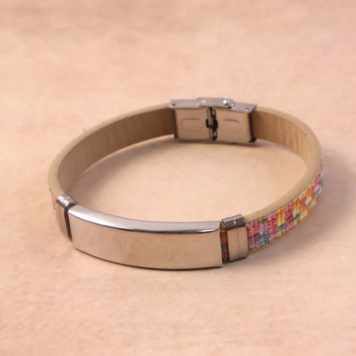 Premium Fancy Wrist Bracelet with Multicolor Woven Design (1 Pc / Mix Design Belt) by Your Brand