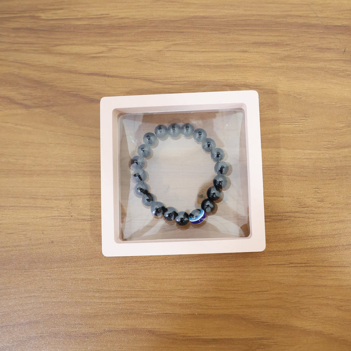 Elegant Dual-Tone Crystal Beaded Stretch Bracelet (1 Pc) by Your Brand