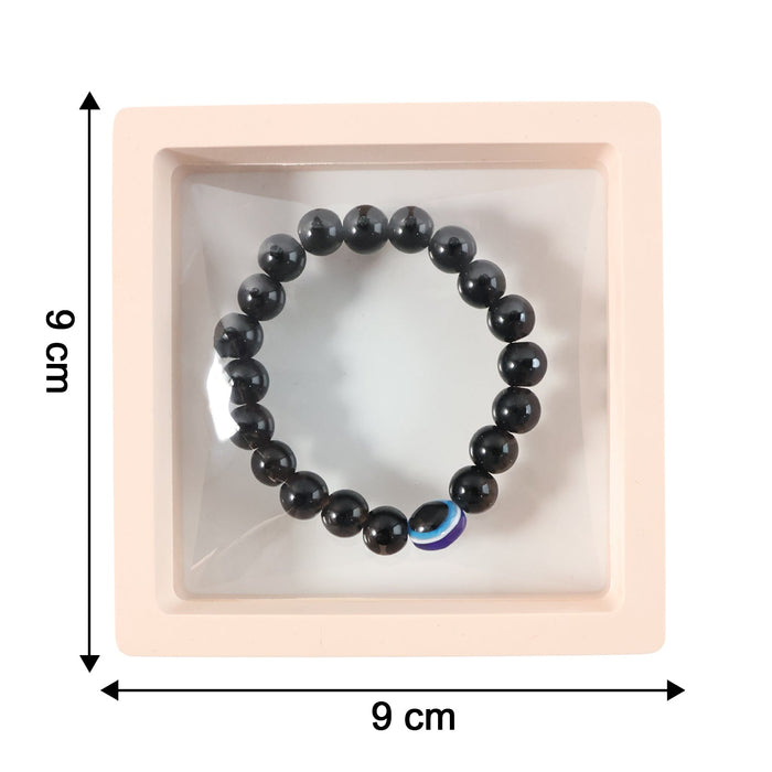 Elegant Dual-Tone Crystal Beaded Stretch Bracelet (1 Pc) by Your Brand
