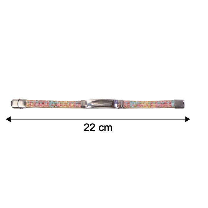 Premium Fancy Wrist Bracelet with Multicolor Woven Design (1 Pc / Mix Design Belt) by Your Brand