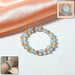 Elegant Dual-Tone Crystal Beaded Stretch Bracelet (1 Pc) by Your Brand