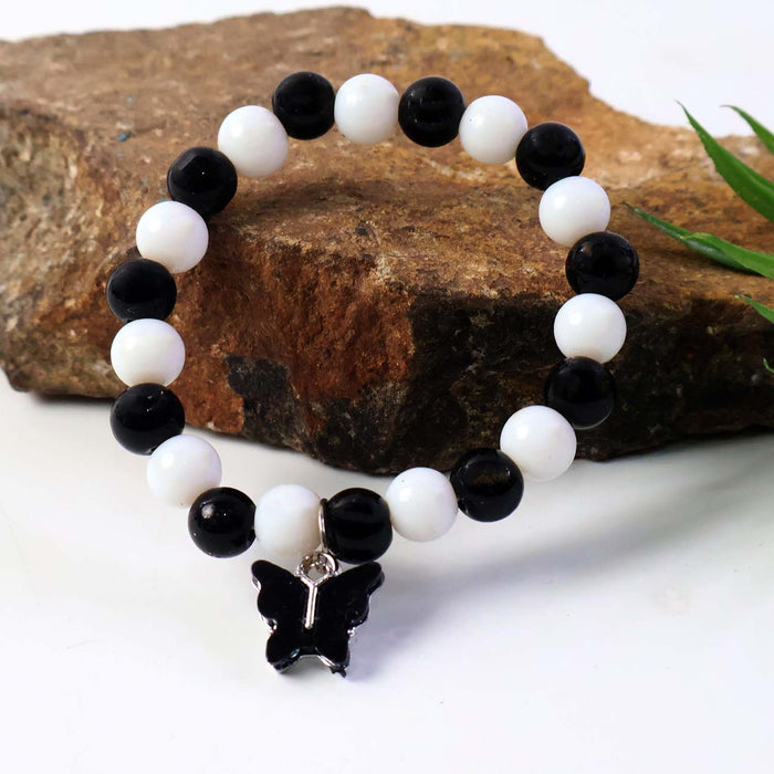 Elegant Black and White Fancy Bracelet (1 Pc) by Your Brand