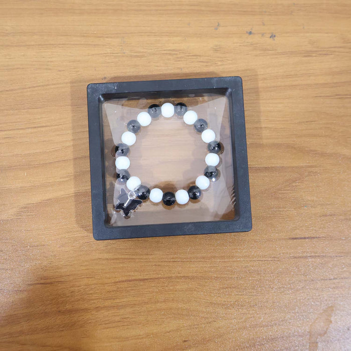 Elegant Black and White Fancy Bracelet (1 Pc) by Your Brand