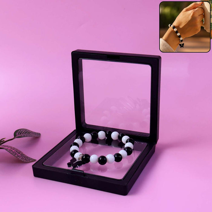 Elegant Black and White Fancy Bracelet (1 Pc) by Your Brand
