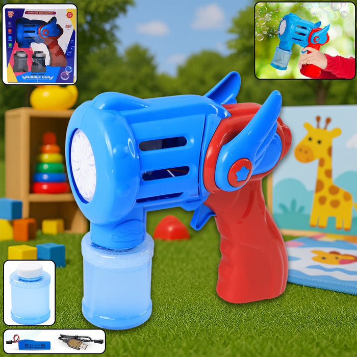 Rechargeable Bubble Gun Toy for Kids (1 Set) by Your Brand