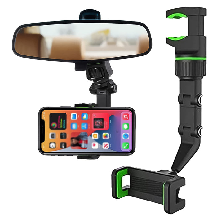 Car Rear View Mobile Holder – 360° Rotatable Mount | Velvet Wheels by dealdekho.in