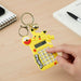 Cute Yellow Cartoon Character Calculator Keychain with Mini Digital Display (1 Pc) by Your Brand
