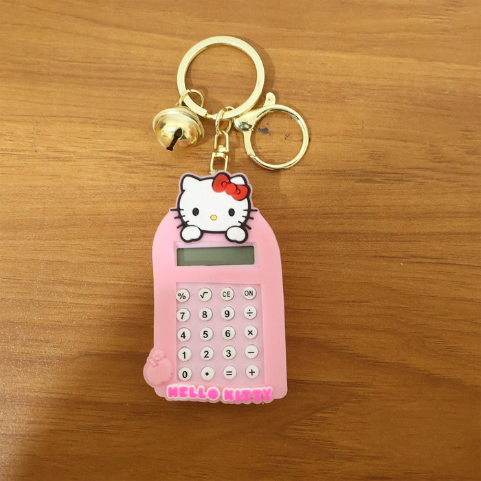 Cute Cartoon Cat Calculator Keychain with Mini Digital Display (1 Pc) by Your Brand